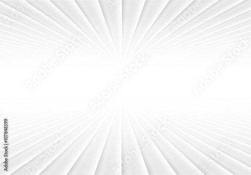 3D White Rays. Abstract Vector Background