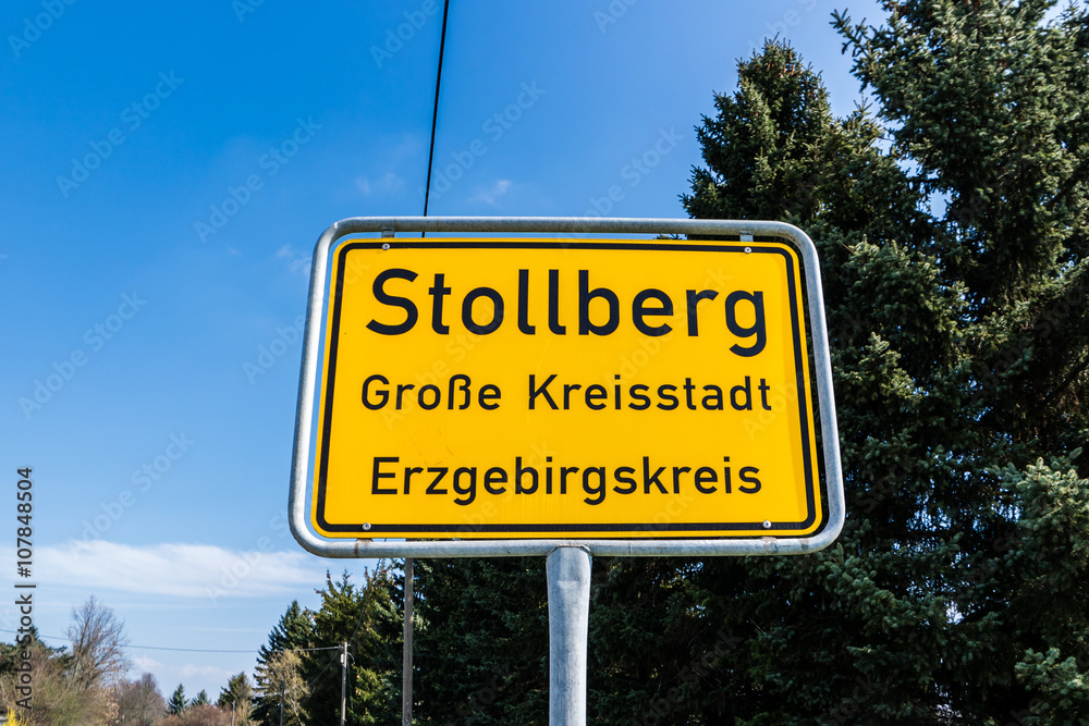 Ortseingangsschild Stollberg