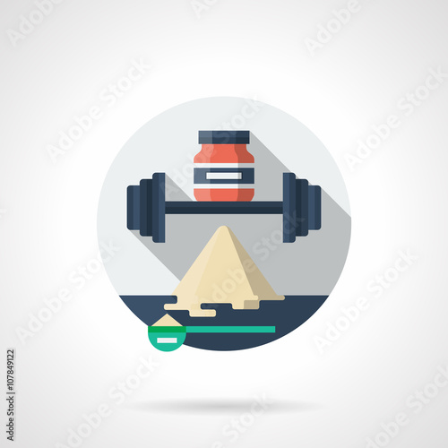 Workout supplements detailed color vector icon