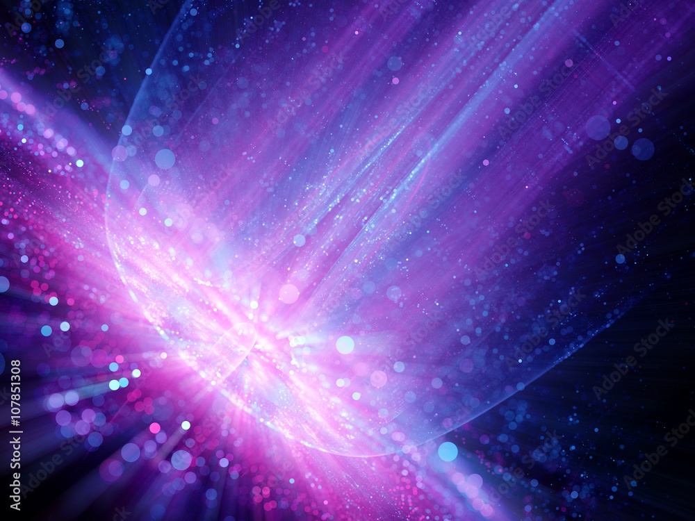 Fototapeta premium Big impact in space fractal