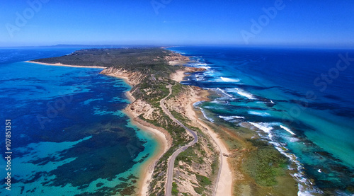 Fort Nepean road as seen from helicopter, Australia photo
