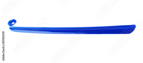 Blue shoehorn isolated over the white background