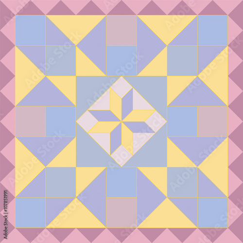 Abstract pattern in patchwork style. Seamless vector.