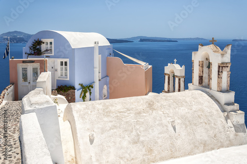 Santorini blue house in Oia