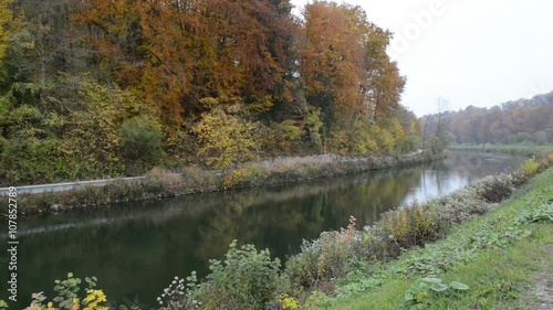 Isar river next to Pullach in Bavaria. Near Munich. (Germany)  photo