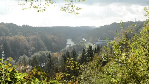 Isar river next to Pullach in Bavaria. Near Munich. (Germany)  photo