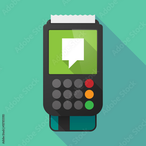 Long shadow dataphone with a tooltip