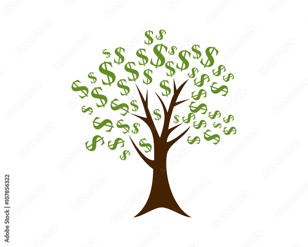Money Tree Logo Stock Vector | Adobe Stock