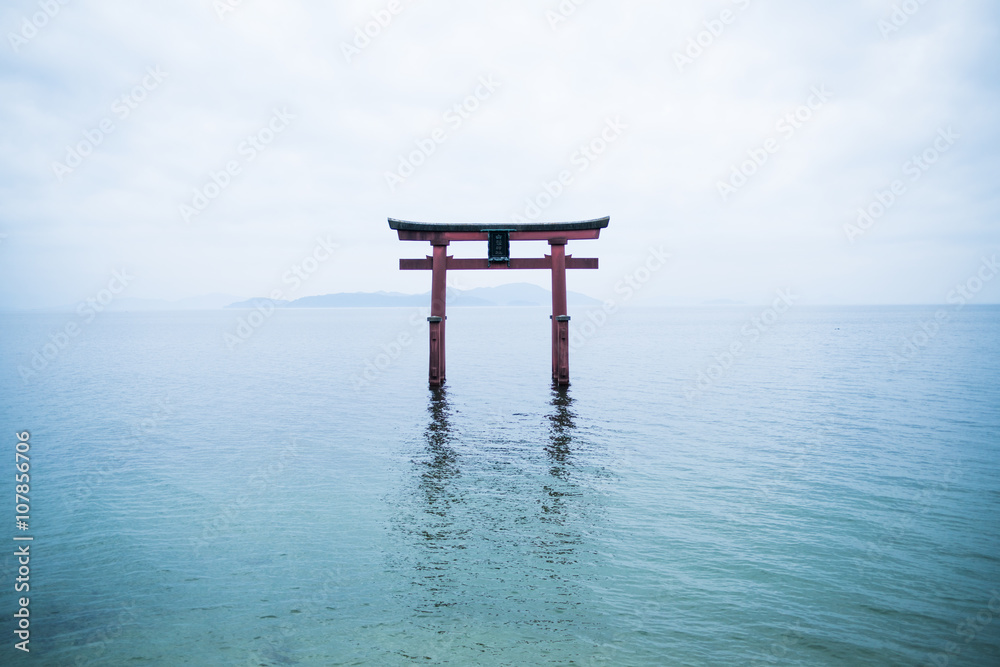 Fototapeta premium Shirahige shrine,takashima city,shiga,japan