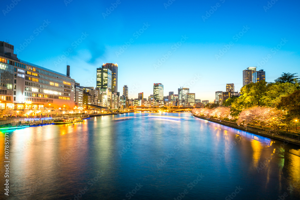 tenmabashi bridge,osaka,japan