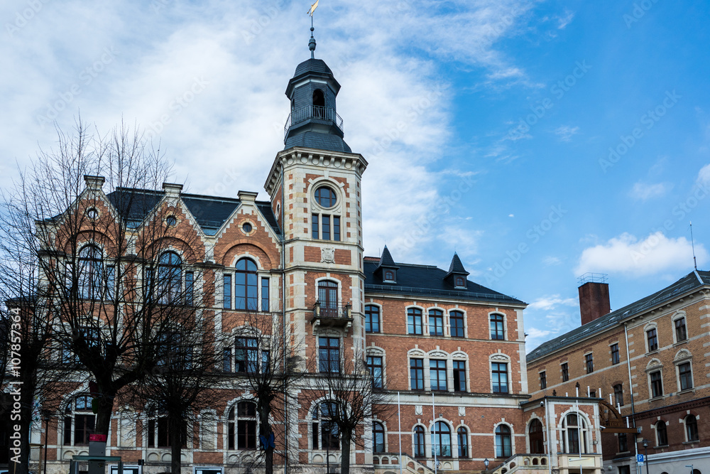 Rathaus in Stollberg im Erzgebirge StockFoto Adobe Stock