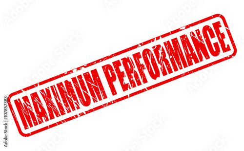 MAXIMUM PERFORMANCE red stamp text