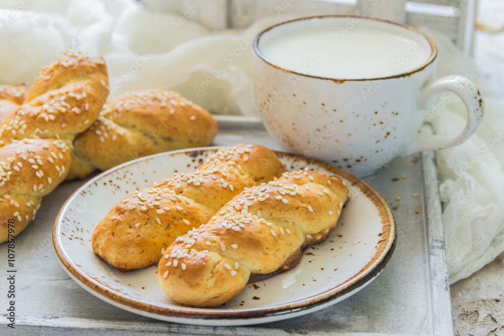 Traditional greek homemade biscuit cookies for Easter