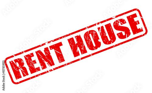 RENT HOUSE red stamp text