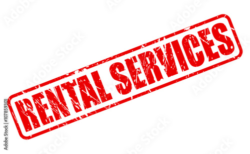 RENTAL SERVICES red stamp text