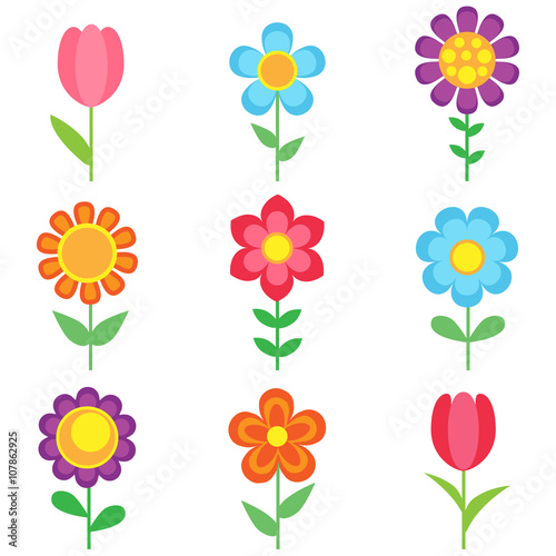 Fototapeta Naklejka Na Ścianę i Meble -  Set of flowers