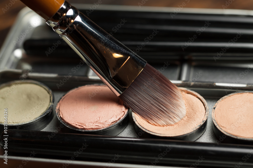 Professional cosmetic. Cream concealer. Working with skin defects.