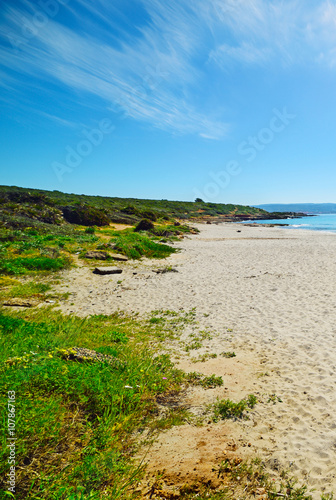 white sand in Le Bombarde beach