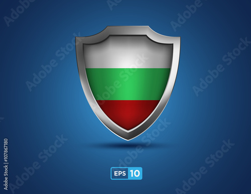 Bulagria shield on the blue background Free Download Bulagria shield on the blue background - GFXLoad