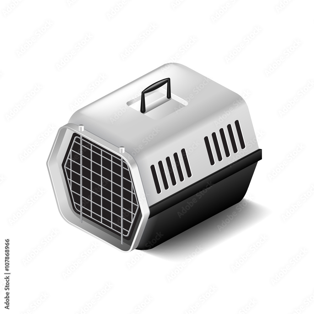 Cat carrier isolated on white vector Cat carrier isolated on white vector