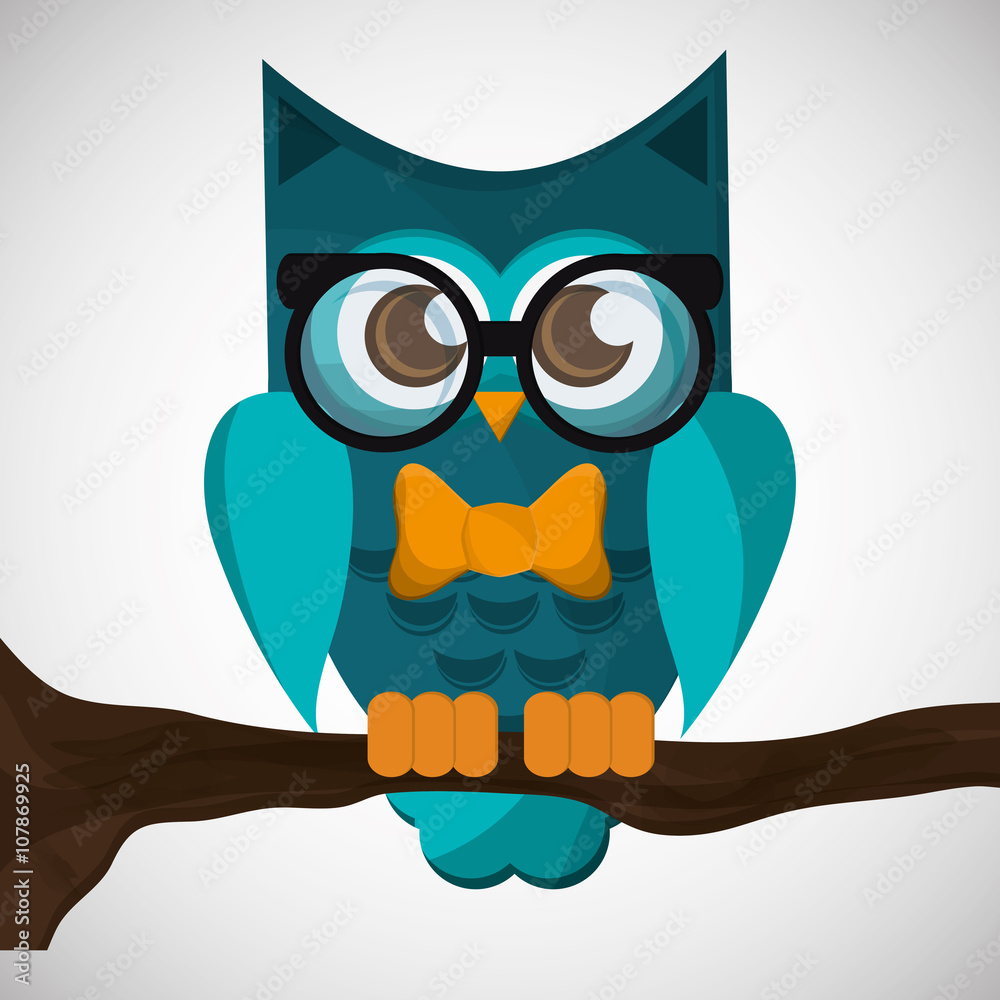 Fototapeta premium Vector illustration of an Owl, graphic design