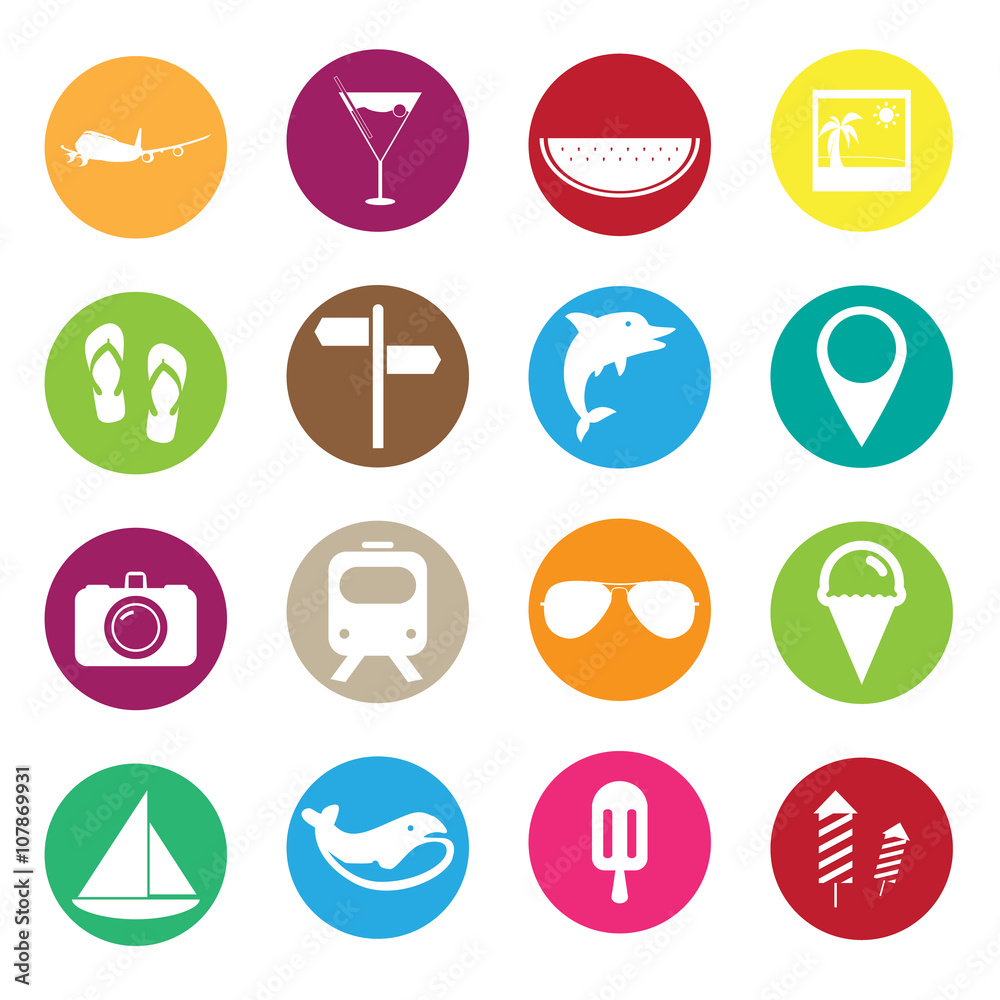 travel icons travel icons