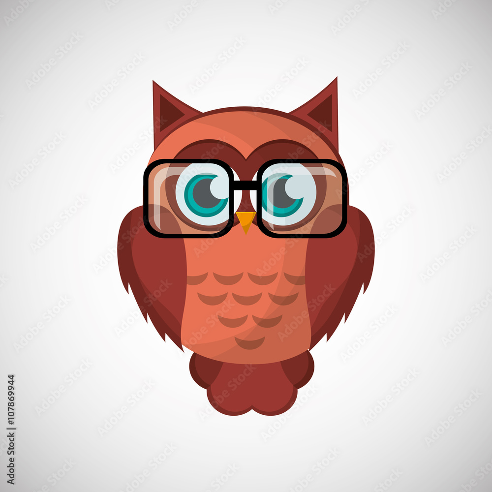 Vector illustration of an Owl, graphic design