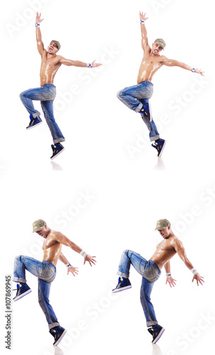 Dancer dancing dances isolated on white