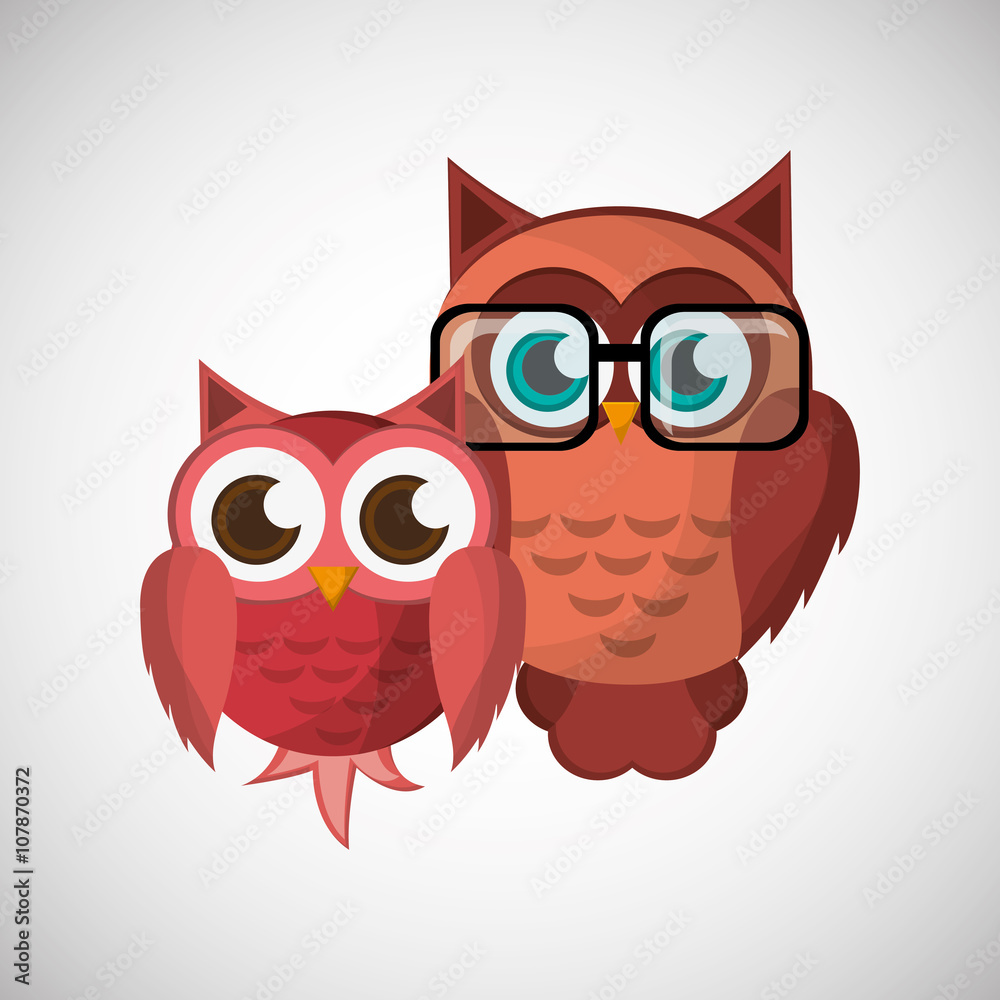 Fototapeta premium Vector illustration of an Owl, graphic design
