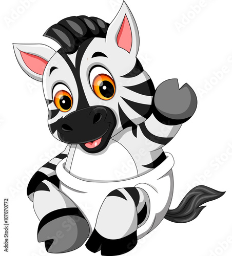 illustration of baby zebra cartoon