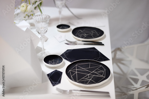 Table set for an event party