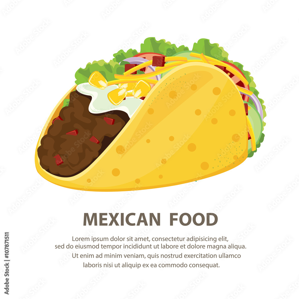 mexican cuisine with taco mexican cuisine with taco