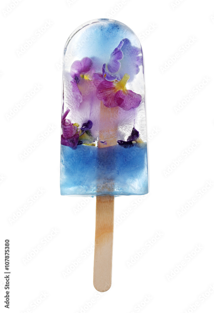 homemade edible flower ice pop, popsicle homemade edible flower ice pop, popsicle