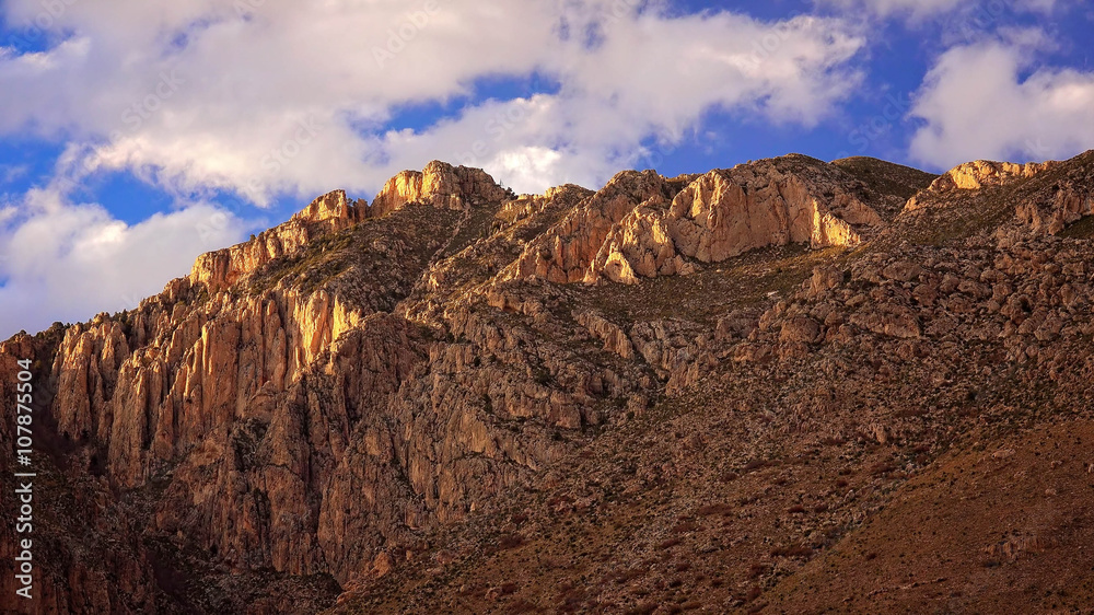 Fototapeta premium Clouds Over The Peaks at Guadalupe Mountains National Park - Tim