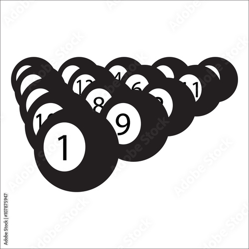 Billiard balls icon