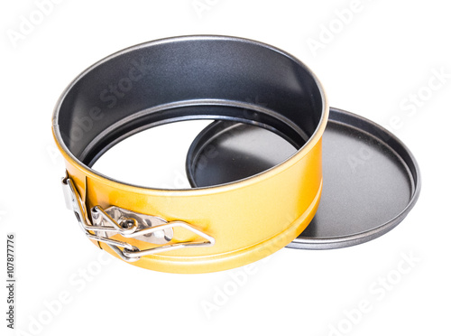 material spherical baking loaf pan non-stick coating.  isolated on white.