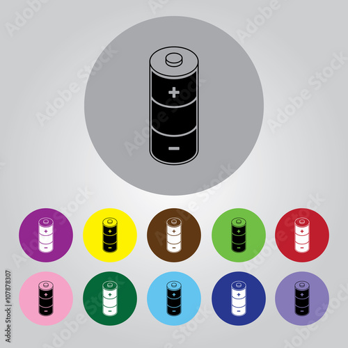 battery simple vector icon