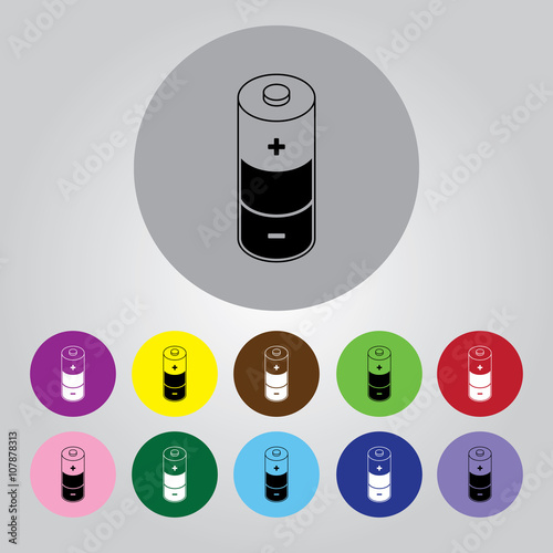 battery simple vector icon