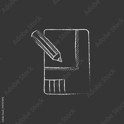 Layout of the house. Drawn in chalk icon.
