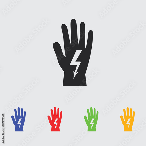 electrical gloves vector icon