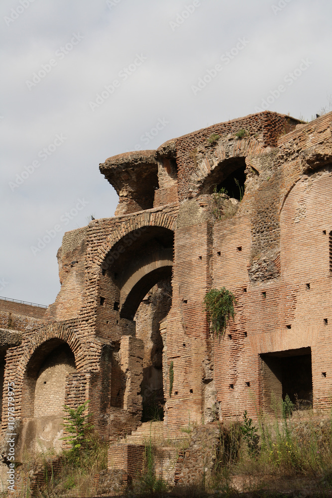 Rome,Italy,Palatine Hill,summer,ancient wall.