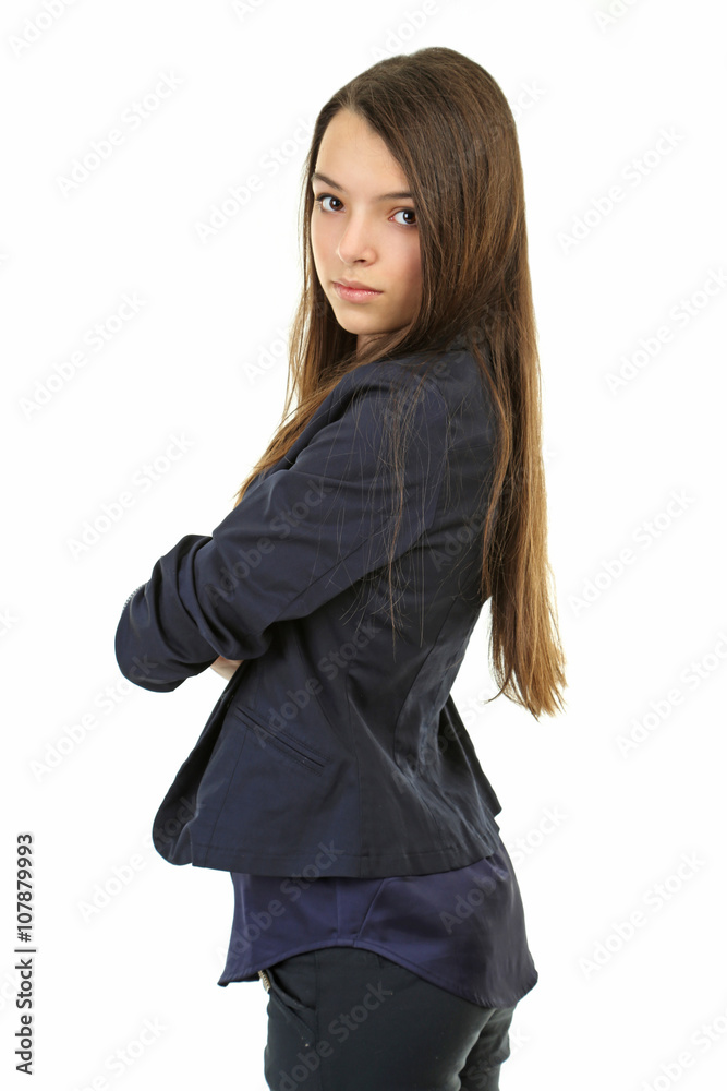 Beautiful girl on white background Beautiful girl on white background