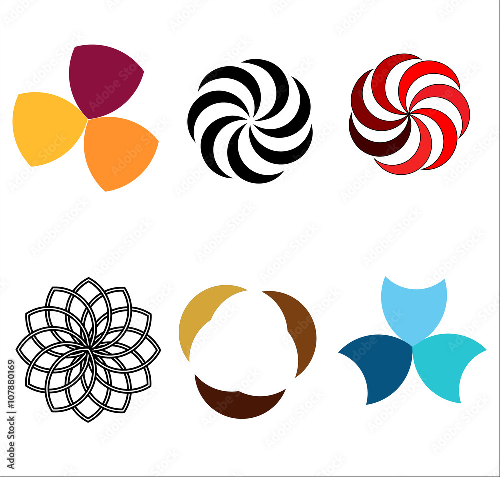 Spiral Movement and rotation Logos Spiral Movement and rotation Logos