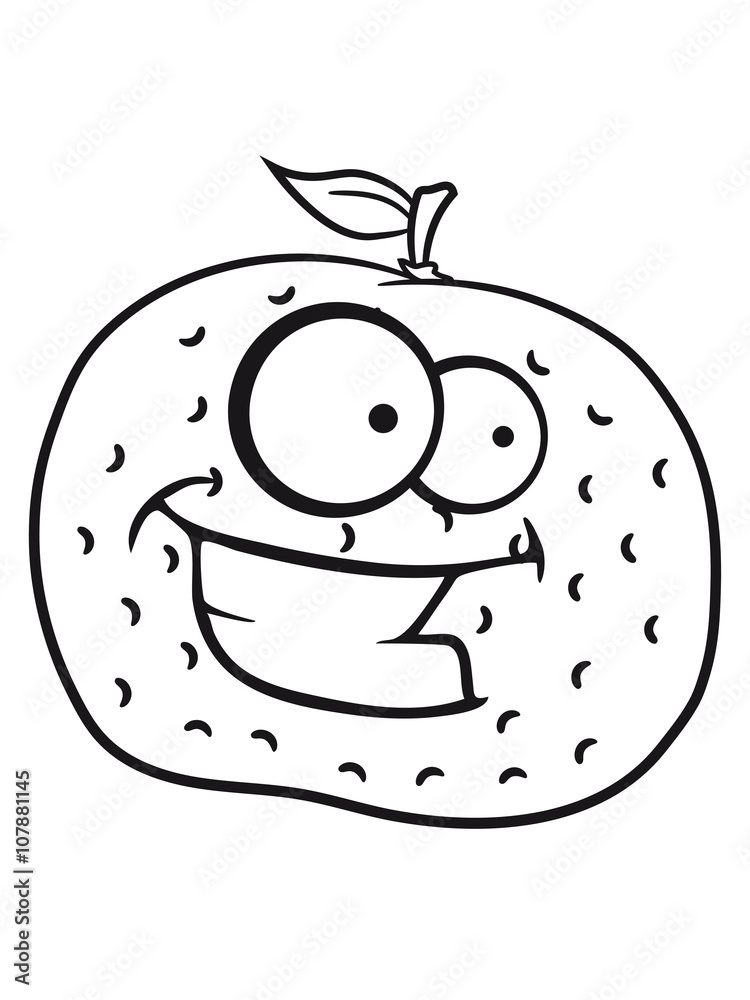 Obraz premium orange comic cartoon face grin funny