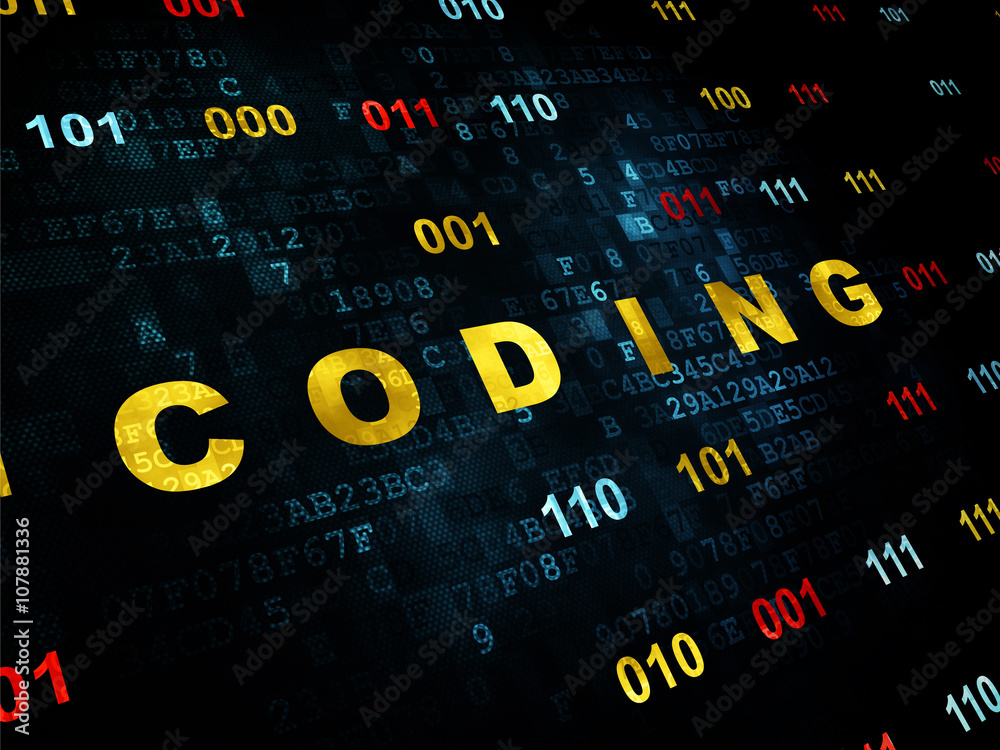 Programming concept: Coding on Digital background Programming concept: Coding on Digital background