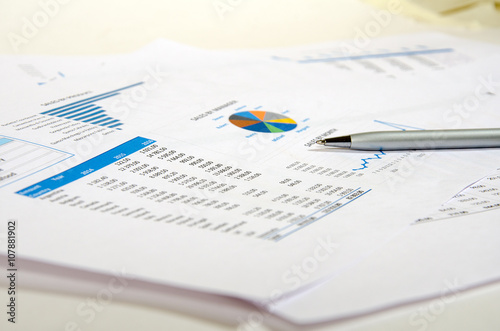 Finance dashboard and pen