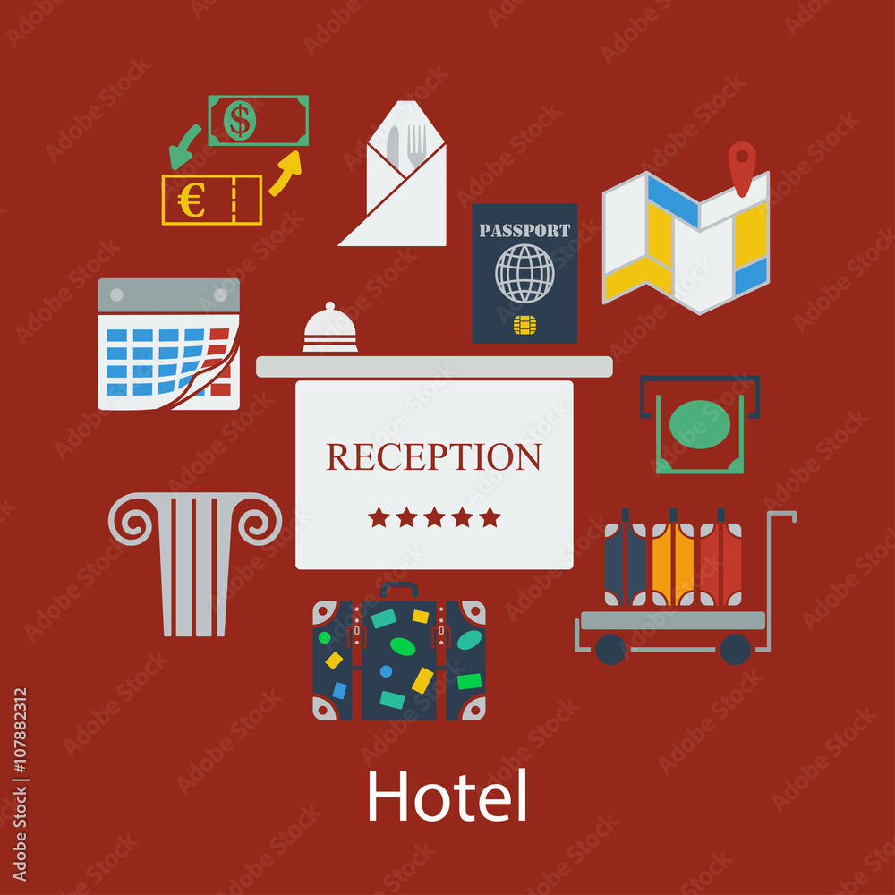 Hotel flat design Hotel flat design
