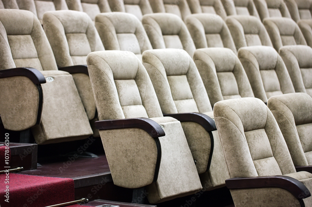 Empty comfortable seats in theater, cinema