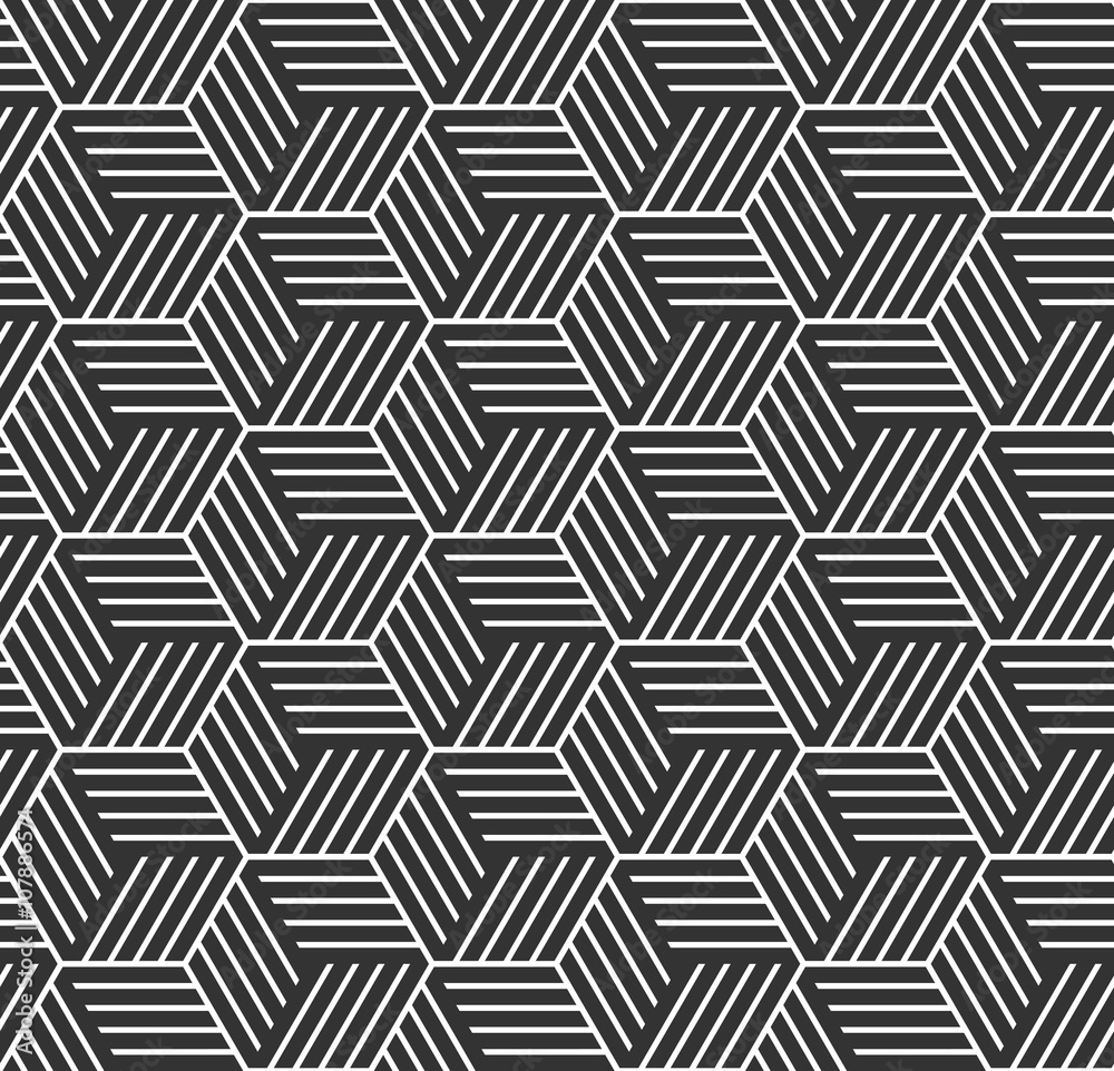 Seamless geometric op art pattern.