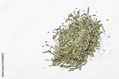 Dry rosemary herb background.